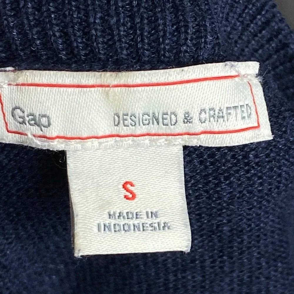 J Crew V Neck Linen Blend Long Sleeve Sweater‎ Navy Blue Men's Sz M Basic Staple